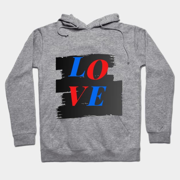 love red and blue Hoodie by ADAM STORE